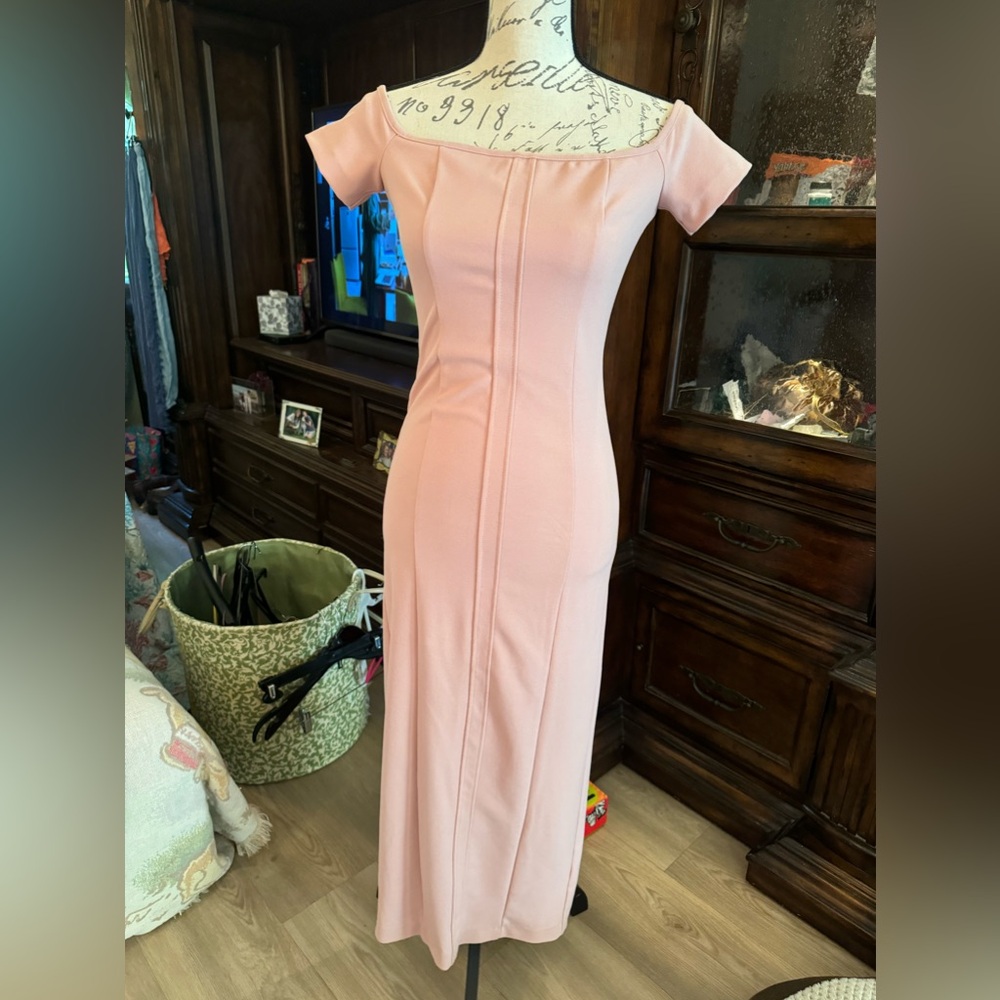 Zara small nwt dress size small really pretty pale pink slit in back!